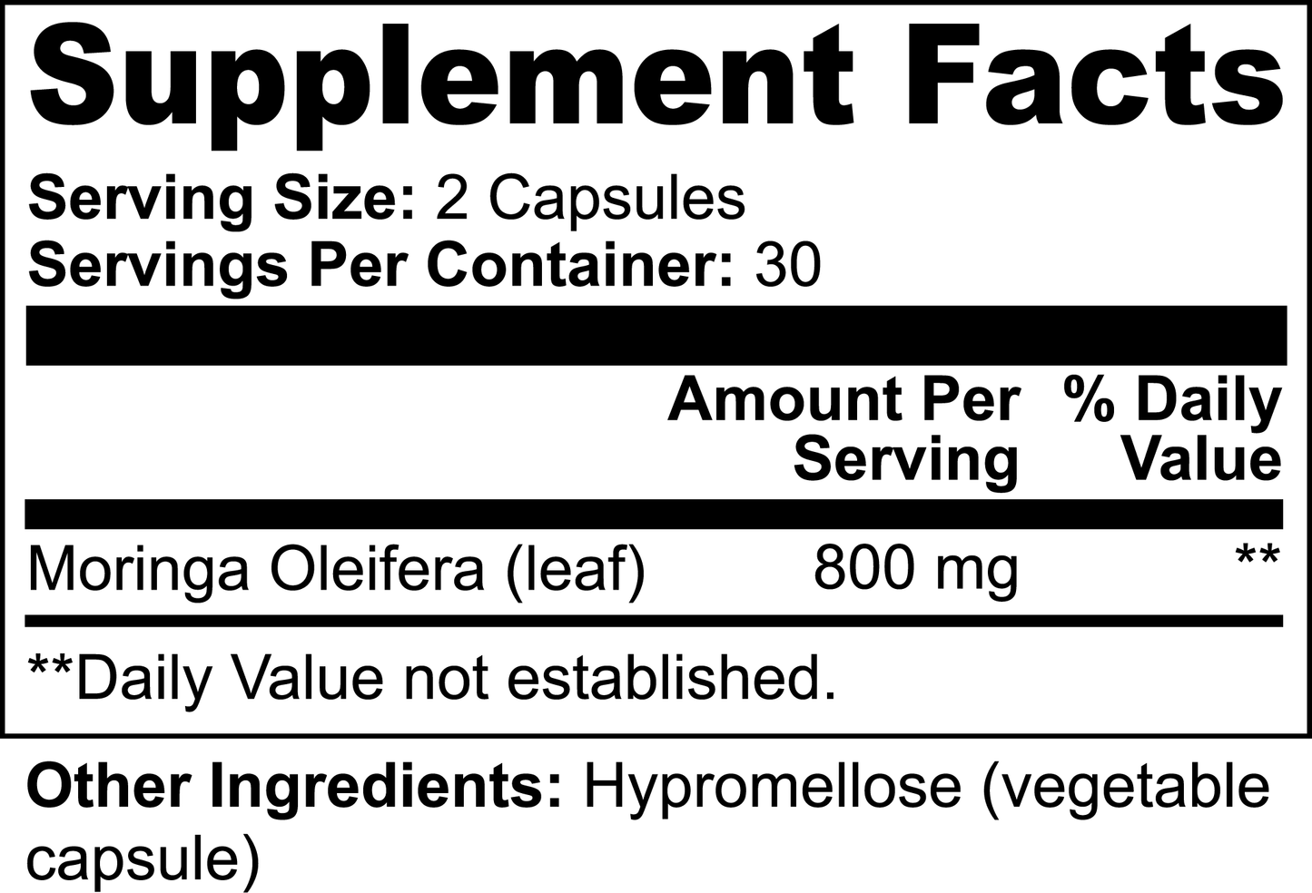 MAHIMA Moringa Pure – 100% Natural Moringa Oleifera Supplement | 60 Vegan Capsules | Gluten-Free, Lactose-Free, Hormone-Free